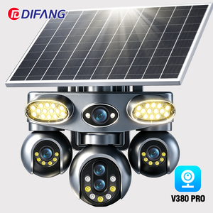 25MP 5 Lens 4 Screen Solar PTZ <b>Camera</b> AOV 24/7 Recording 10X <b>Zoom</b> Solar-Powered 4G Outdoor <b>Camera</b> - Product Image 1