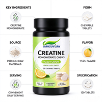 Tablet Kunyah Creatine Monohydrate untuk Meningkatkan Massa Otot Ramping Tablet Creatine Monohydrate untuk Sebelum atau Setelah Latihan