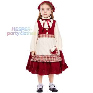 Disfraces de Halloween de HP, Vestido de Caperucita Roja para Niña, Falda de Carnaval de Pascua para Niños, con Sombrero - Product Image 1