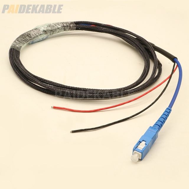 High Quality Paide PDK81300 2x18AWG+1SM Fiber Braiding Low Voltage Heat-Resistant Tethered Drone Cable FC Connector 1000VDC