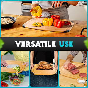 Nhà bánh mì thịt Rau Trái Cây chống trượt biểu tượng tùy chỉnh thớt gỗ sợi với nước trái cây rãnh - Product Image 5