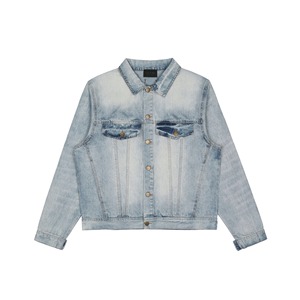 Thời Trang Heavyweight Denim Áo Khoác Unisex Outwear Biểu Tượng Tùy Chỉnh Lỏng Phù Hợp Với Quần Jean Áo Gió Cho Mens Cổ Điển Rửa Axit Áo Khoác Giá Rẻ - Product Image 5