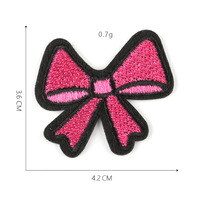 Offre Spéciale nouveau beau fer à broder à la Machine informatisé sur des patchs de noeud d'arc rose rouge pour bricolage Scrapbooking
