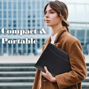 Portafolio de Cuero con Organizador, Bloc de Notas de 25 Páginas, Funda para Tablet de 13 Pulgadas, Carpeta Profesional con Cierre para <span class=keywords><strong>Documentos</strong></span> - Product Image 6
