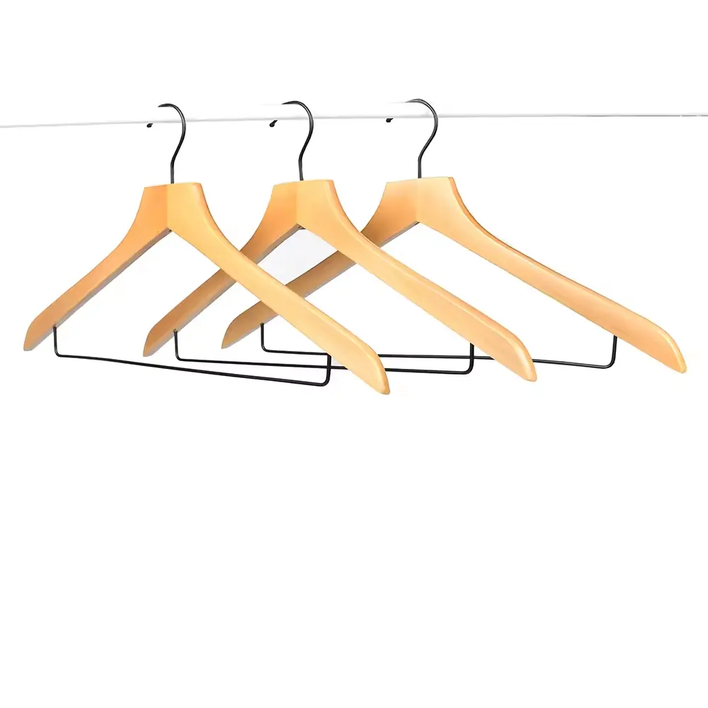 Factory Direct Hot Sale Flat Hand Cheap Wood Top Hanger for Clothing
