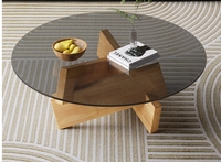 Table basse et table à thé en verre moderne pour petits appartements - Design créatif pour salon