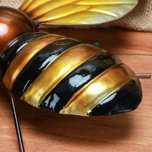 Décoration de ferme d'abeille en fer Offre Spéciale, artisanat en fer, décoration de maison d'abeille, jardin, métal, décoration d'art mural d'abeille - Product Image 3