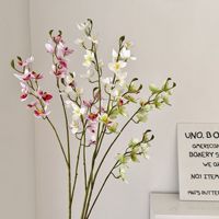 Fleurs artificielles réalistes d'orchidées danseuses pour la décoration de table à la maison, orchidées Oncidium, fausses fleurs pour mariages et fêtes, vente en gros