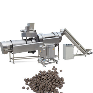 Machine de fabrication d'aliments secs pour chiens à moteur contrôlé par PLC automatique, extrusion à double vis, haute efficacité, 380V, 500 kg/h, pour animaux de compagnie - Product Image 3