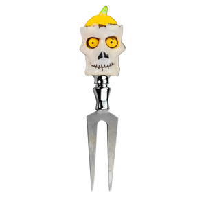 Halloween Skull Cheese Fork Stainless Steel Creative Resin Handle Party Tableware For Cheese Serving - Product Image 4