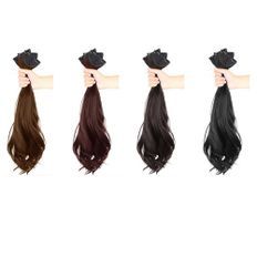 Postizo de onda larga natural con pasador apretado Parte de bruja Accesorios para el cabello - Product Image 1