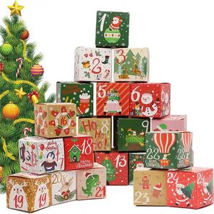 Sacs en papier de Noël personnalisables en stock, avec décorations de Père Noël, pour emballage cadeau, en provenance du Guangdong - Product Image 1