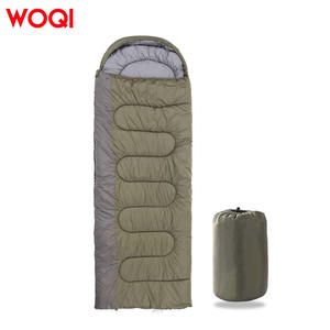 Sac de couchage enveloppant Woqi, vert militaire, 1,3 kg, imperméable, léger, respirant, pour le camping, la randonnée et les activités de plein air - Product Image 2