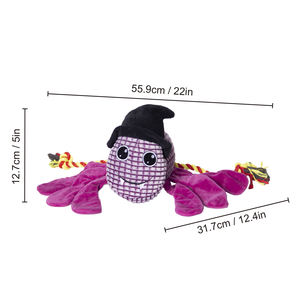 Pet oyuncaklar cadılar bayramı 22 ''piksel cadı örümcek W/halat bacaklar-mor + özel peluş oyuncaklar - Product Image 4