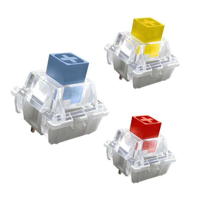Typing Feel Test Custom Keypad Mod Supplies, Kailh BOX Triple Switch Pack Linear Tactile Clickys for Hobbyist Comparison Build