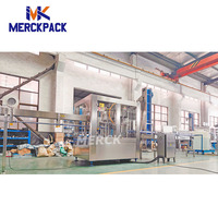 Machine automatique électrique 3-en-1 monobloc de rinçage, remplissage et bouchage avec roulement de moteur pour eau minérale pure et jus en bouteille PET