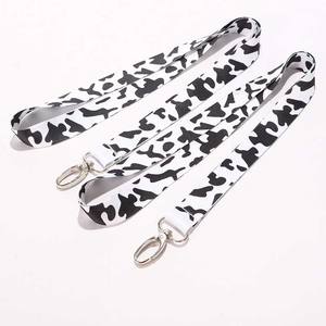 OEM ODM sıcak satış toptan özel Polyester klip mavi yeşil anahtarlık kordon Logo ile fuar katılımcıları için - Product Image 3