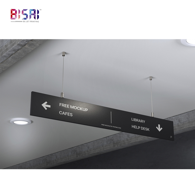 Factory Direct Custom Black Cheap Restaurant Signs Board Wayfinding Hanging Sign Board