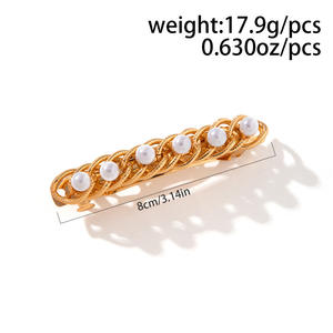 <span class=keywords><strong>Barrette</strong></span> en métal à géométrie dorée vintage, nouveaux <span class=keywords><strong>cheveux</strong></span> de style simple, accessoire décoratif pour <span class=keywords><strong>cheveux</strong></span> pour femmes et filles - Product Image 6