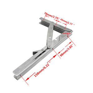 Support d'étagère robuste en acier inoxydable avec charnière pour fixation murale - Product Image 2