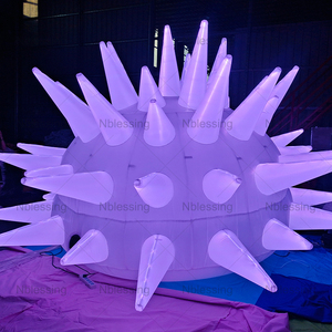 ขาปลาหมึกเป่าลมตกแต่งพร้อมไฟ LED สำหรับตกแต่งอาคาร ของตกแต่งเป่าลมพร้อมไฟ LED - Product Image 4