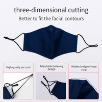 Masque facial en tissu de haute qualité, OEM, pour adultes, à thème animalier d'Halloween, en pur coton, avec fil nasal réglable, réutilisable et lavable