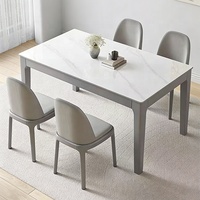 Ensemble de table à manger de luxe moderne pour cuisine, 4 à 6 chaises