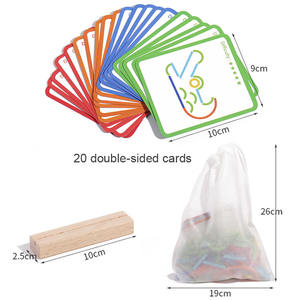 Gioco <span class=keywords><strong>di</strong></span> Anelli e Bastoncini in Legno Creativo, Gioco <span class=keywords><strong>di</strong></span> Intelligenza Montessori, Giocattolo Educativo <span class=keywords><strong>per</strong></span> <span class=keywords><strong>Bambini</strong></span> dai <span class=keywords><strong>2</strong></span> ai 4 <span class=keywords><strong>Anni</strong></span> - Product Image 6