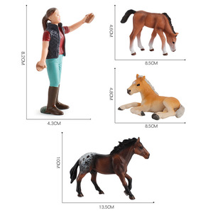 Set di Giocattoli Decorativi Xinhen Happy Farm: Modelli di Animali, Simulazione di Allevamento Equino, Cavallo Maschio e Operai del Lavaggio - Product Image 5