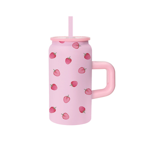 Venta caliente <span class=keywords><strong>16oz</strong></span> sublimación personalizada taza con mango de paja de doble capa de acero inoxidable taza aislada al vacío - Product Image 2