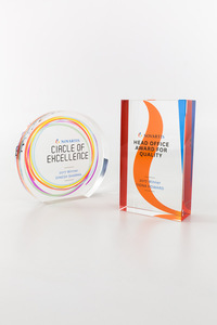 Stunning Clear <b>Acrylic</b> <b>Block</b> Trophy Award Engraved Logo Customized Design-Durable Recyclable Celebrate Excellence Inspire - Product Image 5