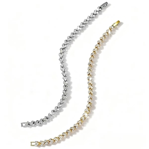 2026 Hot Selling Small <b>Love</b> Heart Chain <b>Bracelet</b> Hiphop Style Alloy Gold Silver Plated Men's <b>Bracelet</b> Fashion Jewelry Wholesale - Product Image 5