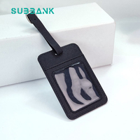 Étiquettes de bagage de blancs de Sublimation en cuir d'impression personnalisée de sous-banque avec l'étiquette d'identification de voyage de poche d'insertion de carte
