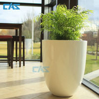 Grands pots de jardin modernes ronds en aluminium avec trou pour la maison et l'extérieur pour fleurs pour le stockage commercial