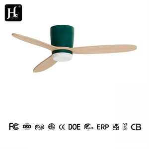 Ventilateurs de plafond modernes noirs avec 3 pales en ABS, lumière LED, moteur électrique AC et télécommande pour maison et hôtel - Product Image 4