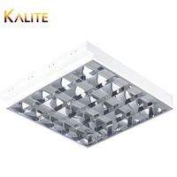 Prix d'usine, luminaire encastré et de plafond de type T8, lampe LED avec grille, 4x18w, luminaire à persiennes