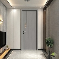 Portes intérieures au design classique moderne pour la maison, chambre à coucher, plaque en cristal de carbone imperméable