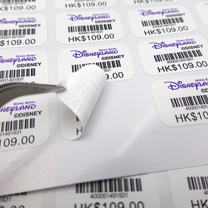 Cartellino del prezzo elettronico personalizzato etichetta con codice a barre bianca imballaggio prodotti per la stampa cartellino del prezzo adesivo in vinile - Product Image 2