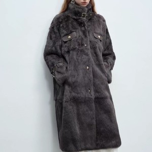<span class=keywords><strong>Manteau</strong></span> en fausse fourrure à col montant pour femme, style automne-hiver, élégant et polyvalent, confortable pour les trajets quotidiens - Product Image 6