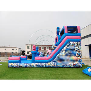 Nouveau design, toboggan gonflable à thème de dessin animé, combo château gonflable et trampoline, toboggans gonflables commerciaux pour aire de jeux et parc - Product Image 5