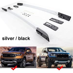 โปรโมชั่นอลูมิเนียมเงินสีดํากระเป๋าเดินทางบาร์แร็ค<span class=keywords><strong>หลังคา</strong></span>รางหลังคาสําหรับ<span class=keywords><strong>Ford</strong></span> <span class=keywords><strong>Ranger</strong></span> 2012-2022 อุปกรณ์เสริมอัตโนมัติรางแนวตั้ง - Product Image 2