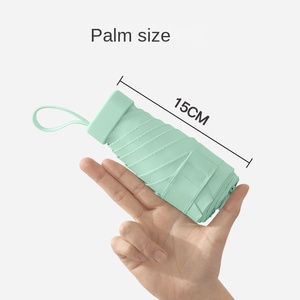 Paraguas de protección solar ultravioleta pequeño y fresco para mujer, paraguas de generación plegable de diseño moderno para sol y lluvia 60% - Product Image 2