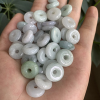 Vente en gros, 20mm, Feng Shui, sécurité birman, Jade, Donut, épais, rond, Jade, Donut, breloque pour la fabrication de bracelets, bricolage