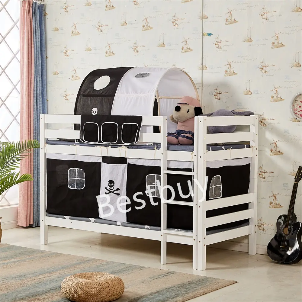 स्वनिर्धारित तम्बू के लिए मध्य स्लीपर बिस्तर लड़कों बेडरूम खिलौने खेल भंडारण लकड़ी चारपाई बिस्तर के लिए लकड़ी के बेड बेडरूम