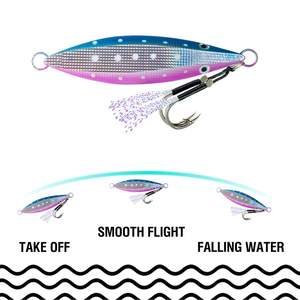 Snda 60 جم-g توهج الظلام بطيء الملعب الرخويات طويلة الزهر المعادن القفز الرخويات لأسماك الكارب المياه المالحة قارب صيد باس بالجملة - Product Image 6