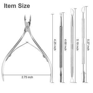 Chiodo set di bellezza podologia unghia incarnita pinza della cuticola pusher - Product Image 5