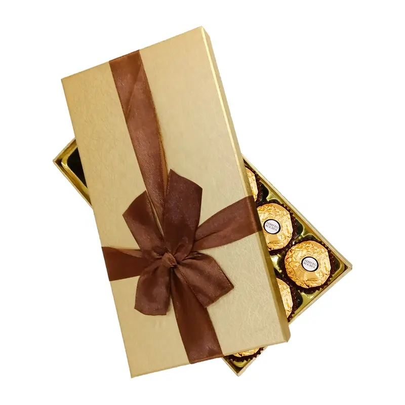 Contenitore di cartone personalizzato confezione regalo di cioccolato dolce scatola di fabbrica logo personalizzato di alta qualità scatole di imballaggio di cioccolato in cartone