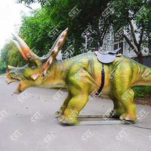 Animatronic đi bộ và cưỡi khủng long trẻ em vui chơi cưỡi trẻ em đi xe điện - Product Image 4
