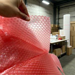 High Quality Factory Wholesale Red Anti-Static Degradable Air <b>Bubble</b> Film <b>Roll</b> LDPE Waterproof Shockproof Custom Size - Product Image 2
