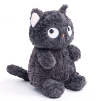 Coussin d'oreiller de chat noir personnalisé de haute qualité mignon unisexe animal doux jouet en peluche PP coton remplissage fabriqué de bonnes normes